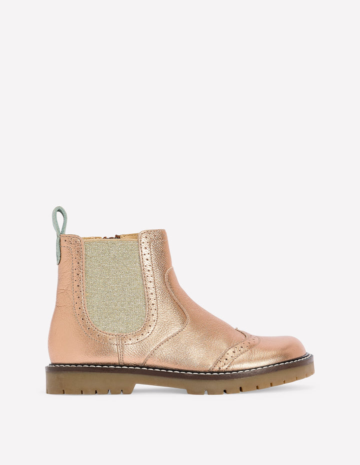 Chelsea-Stiefel aus Leder-Bronze