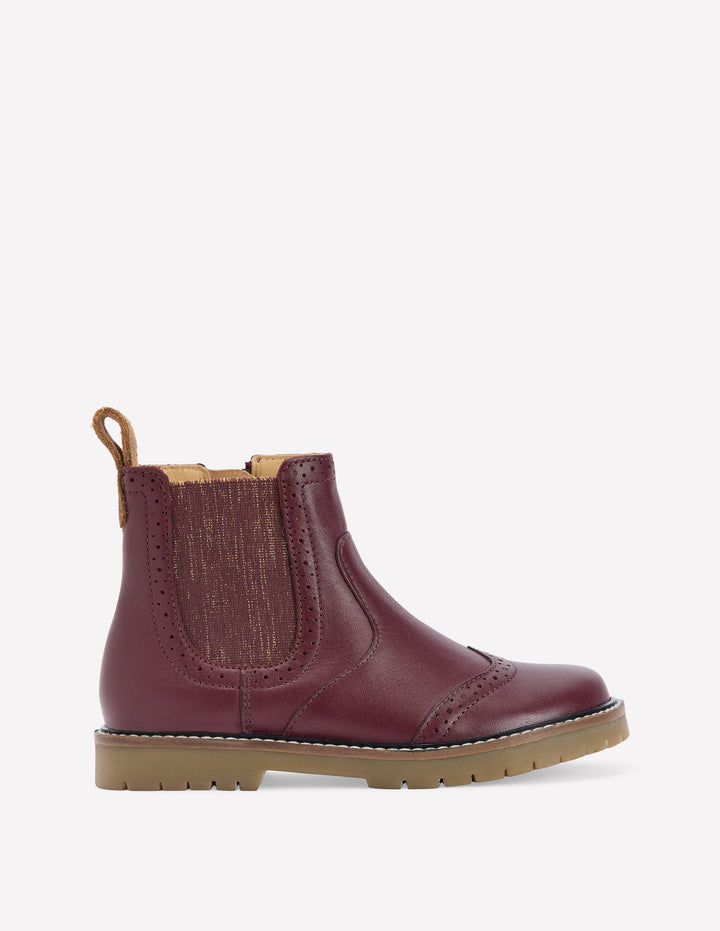 Chelsea-Stiefel aus Leder-Oxblood