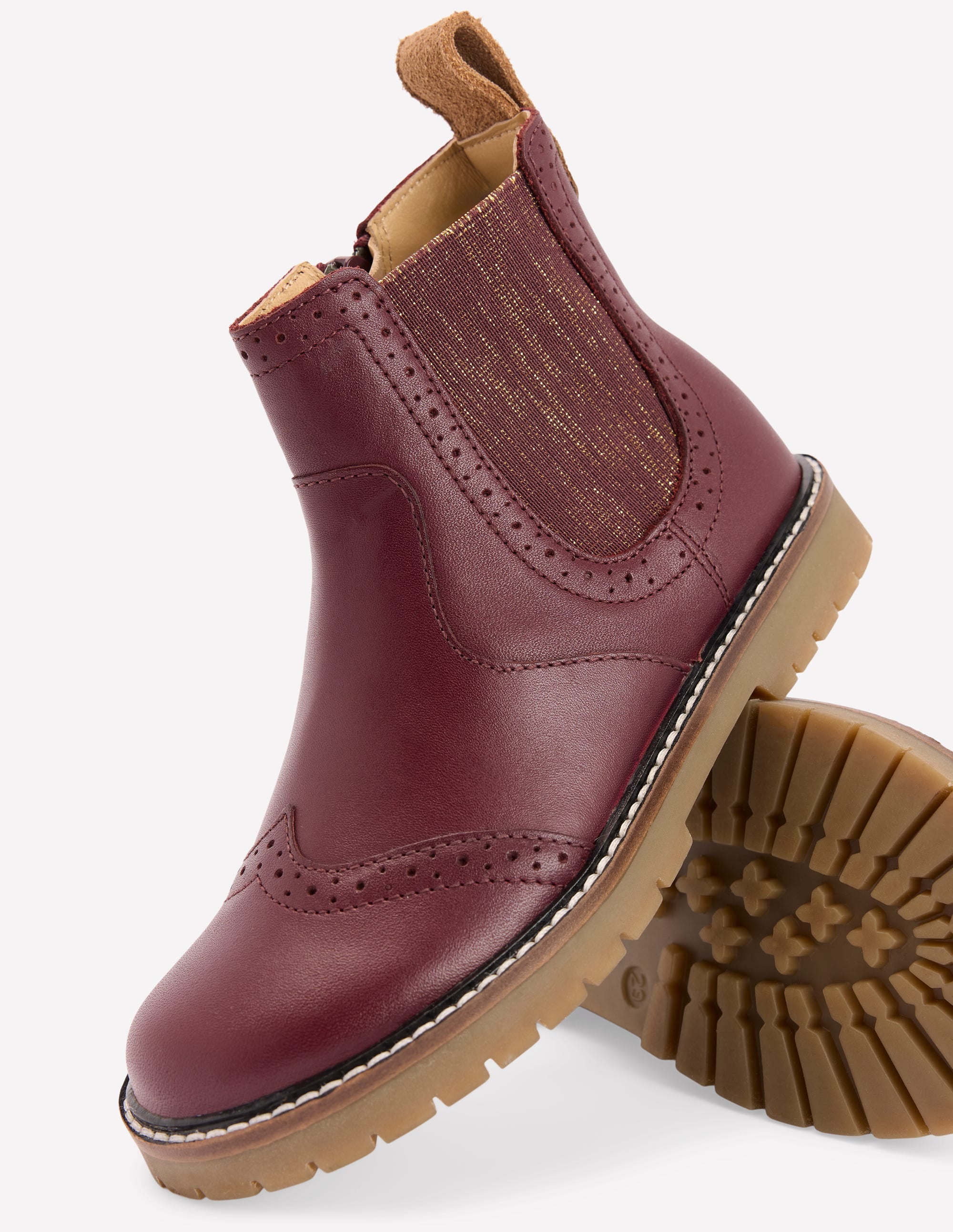 Bottines Chelsea en cuir-Bordeaux profond - Image 3