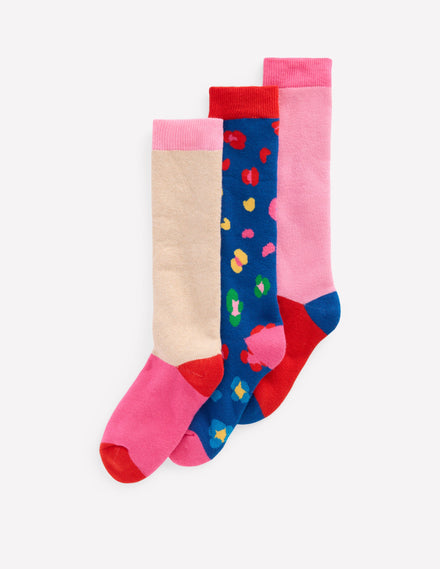 3 paires de chaussettes de ski-Léopard multi