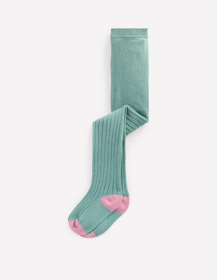 Gerippte Baby-Strumpfhose-Eukalyptus