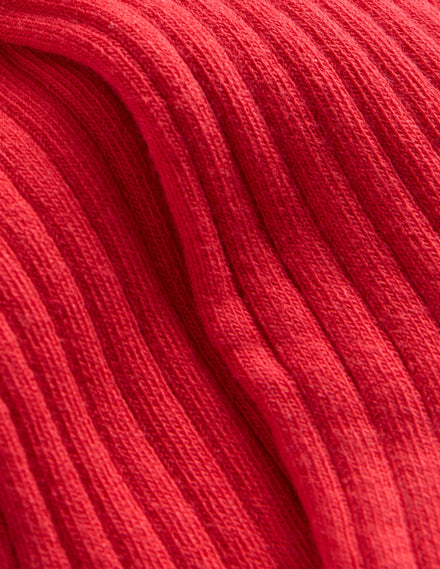 Gerippte Baby-Strumpfhose-Lackrot