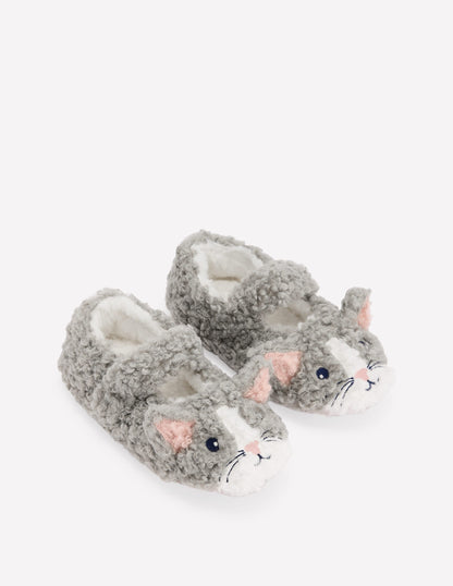 Chaussons style babies-Chat gris-2