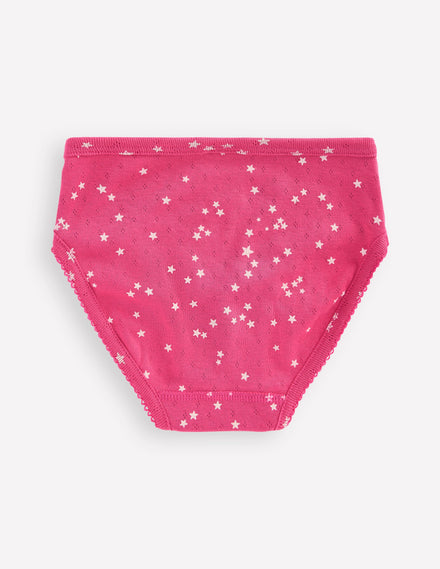 Pointelle-Unterhosen im 7er-Pack-Bunt mit Sternen