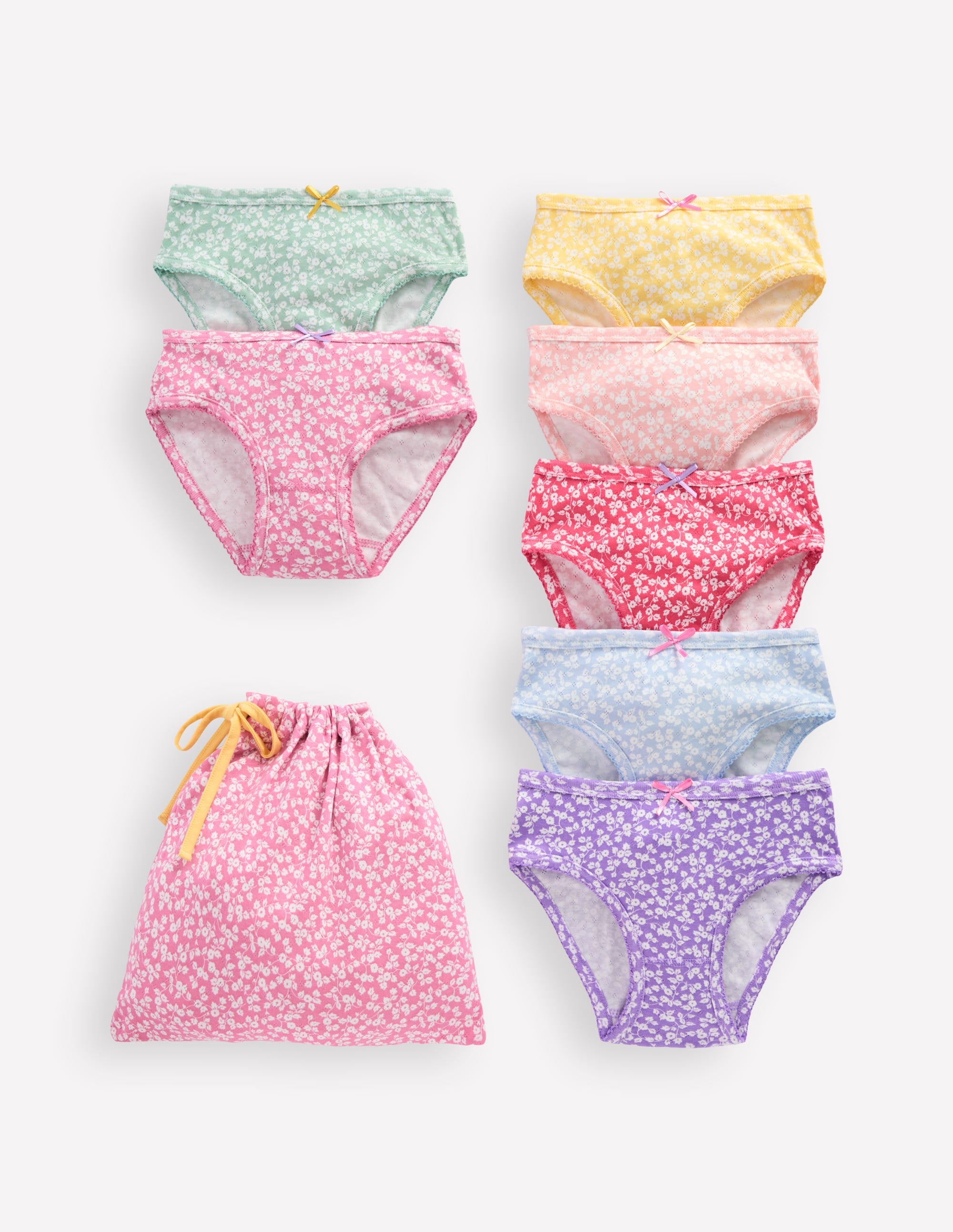 7 culottes en pointelle-Motif Ditsy Vine multi - Image 1