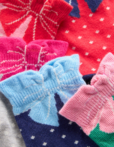 Hübsche Socken im 5er-Pack-Schleifen