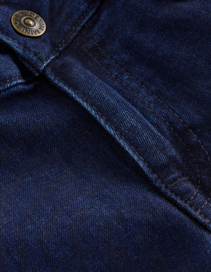 Wide Leg Trousers-Dark Vintage Blue-3