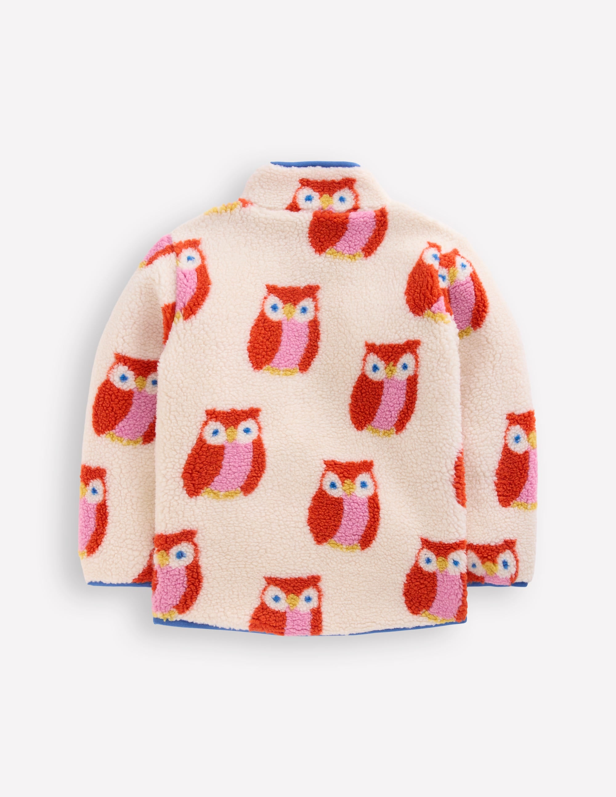 Veste zippée Eden en borg-Chouettes orange foncé - Image 2