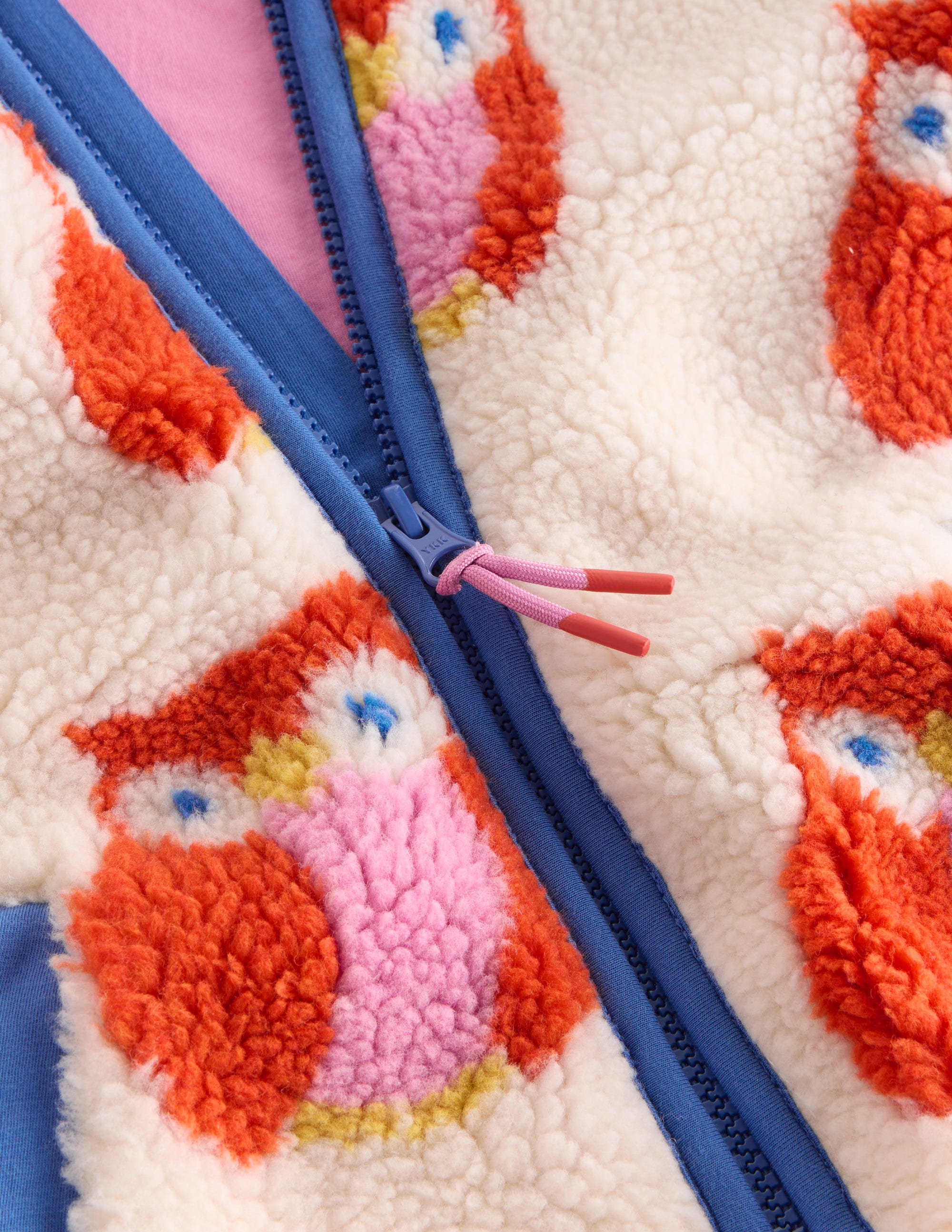 Veste zippée Eden en borg-Chouettes orange foncé - Image 3