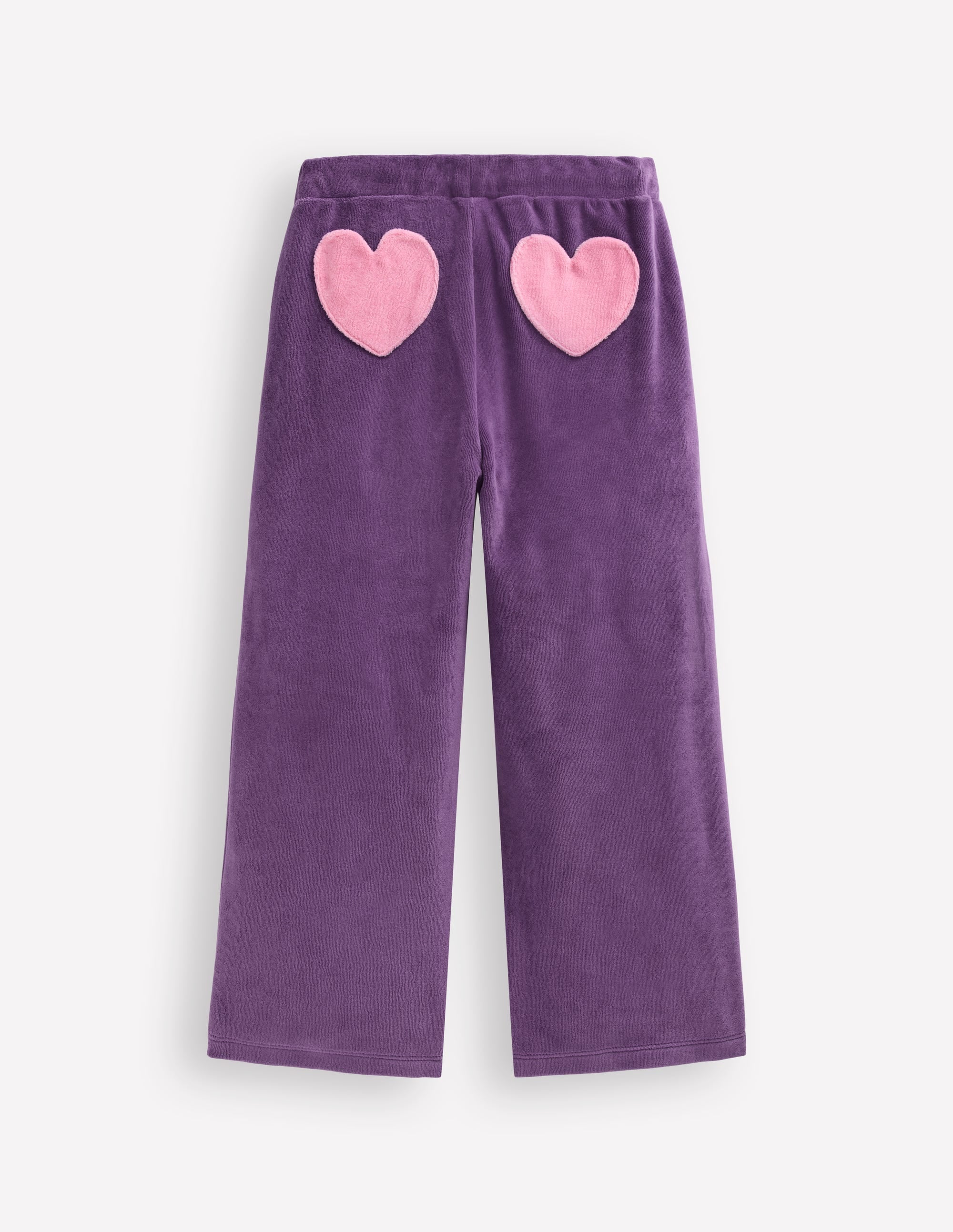 Bas de jogging en velours à poches cœurs-Violet mystique - Image 2