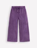 Bas de jogging en velours à poches cœurs-Violet mystique