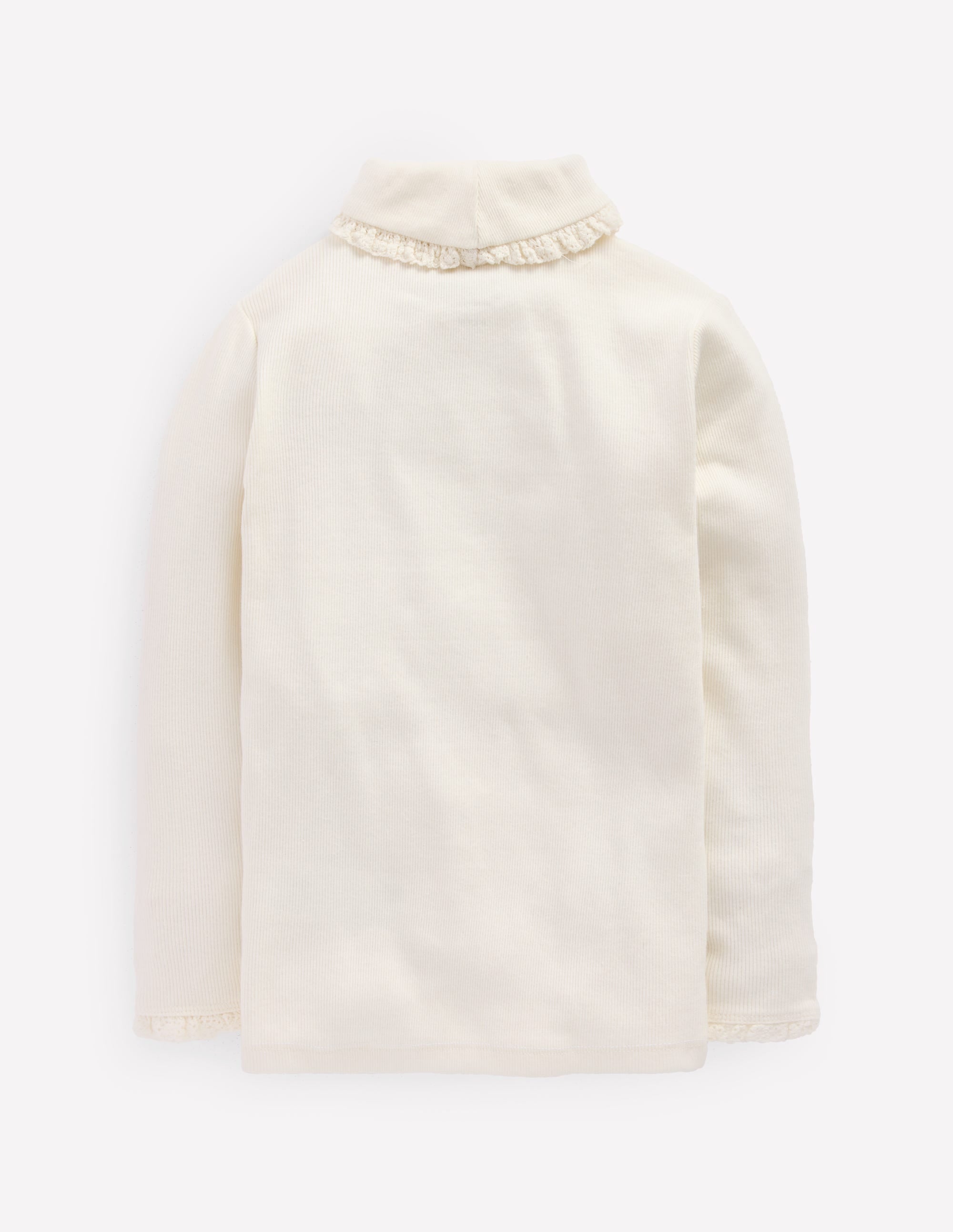 Geripptes Rollkragenoberteil-Naturweiß - Image 5