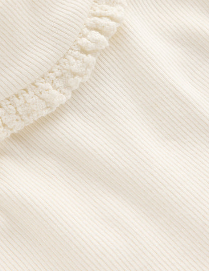 Ribbed Roll Neck Top-Ivory-6