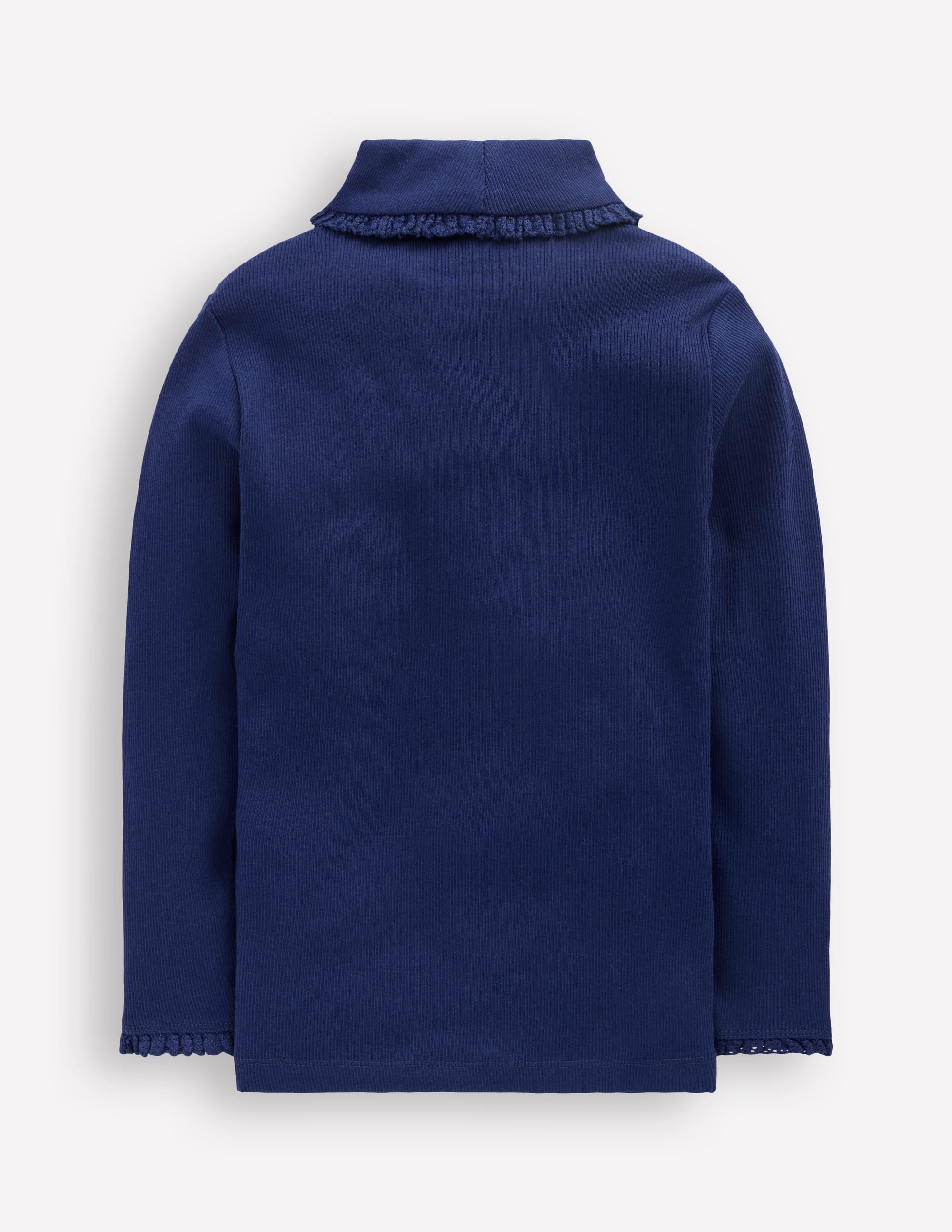 Geripptes Rollkragenoberteil-Schuluniform-Marineblau - Image 4