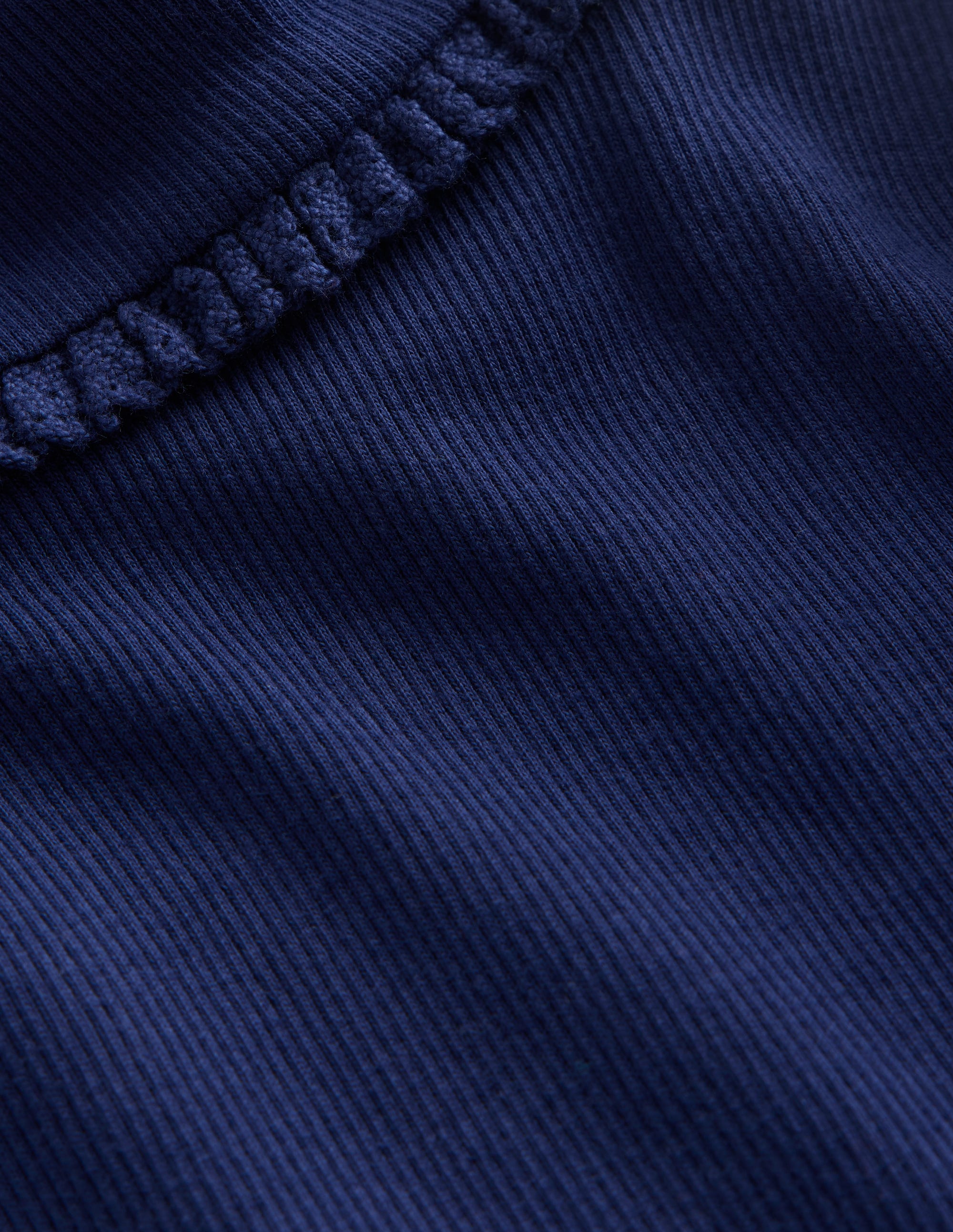 Geripptes Rollkragenoberteil-Schuluniform-Marineblau - Image 5