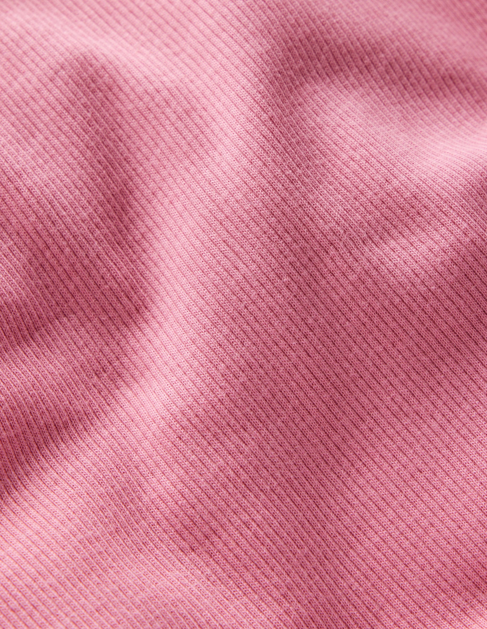 Geripptes Rollkragenoberteil-Rosa Schleier-5
