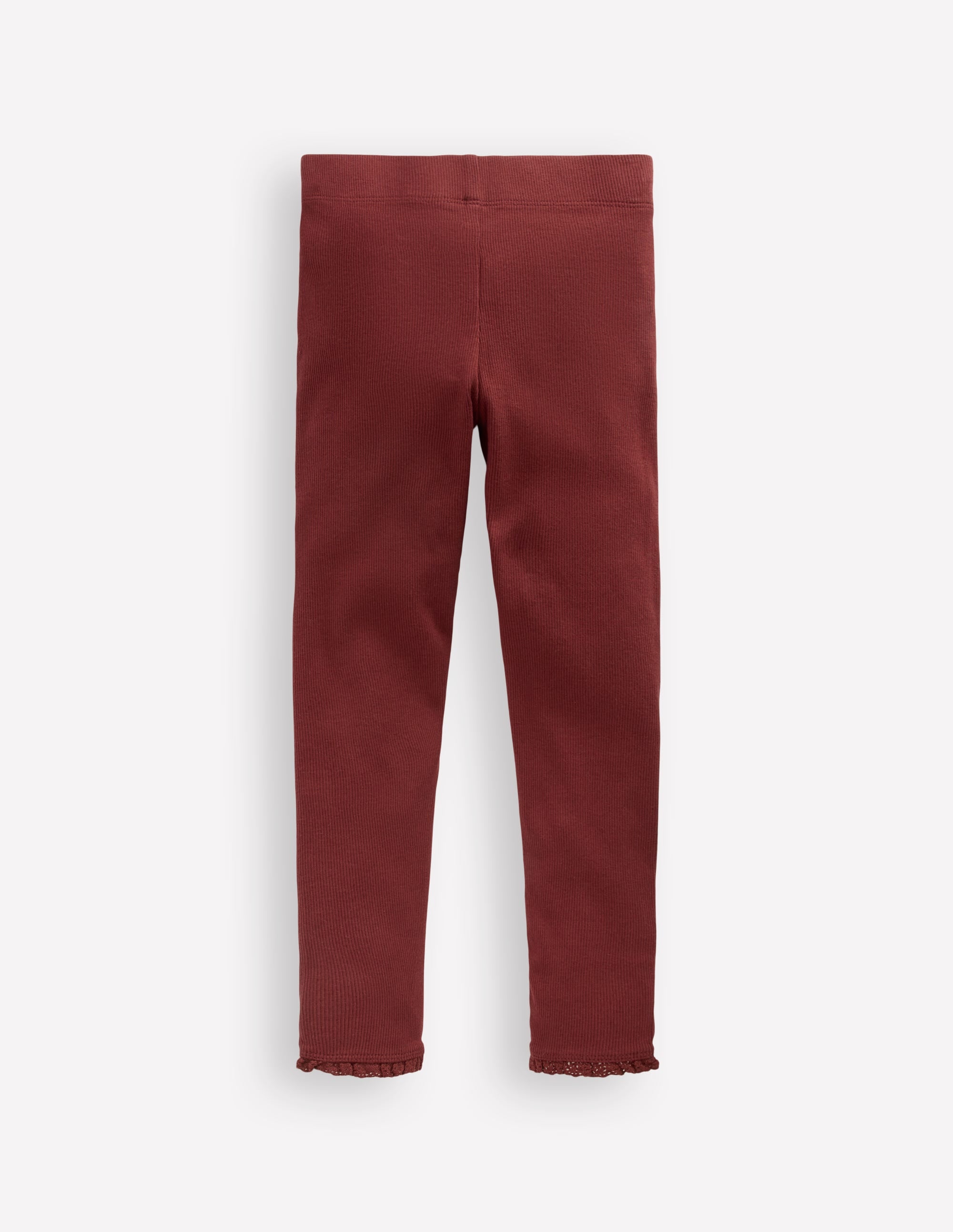 Gerippte Leggings-Kastanie - Image 2