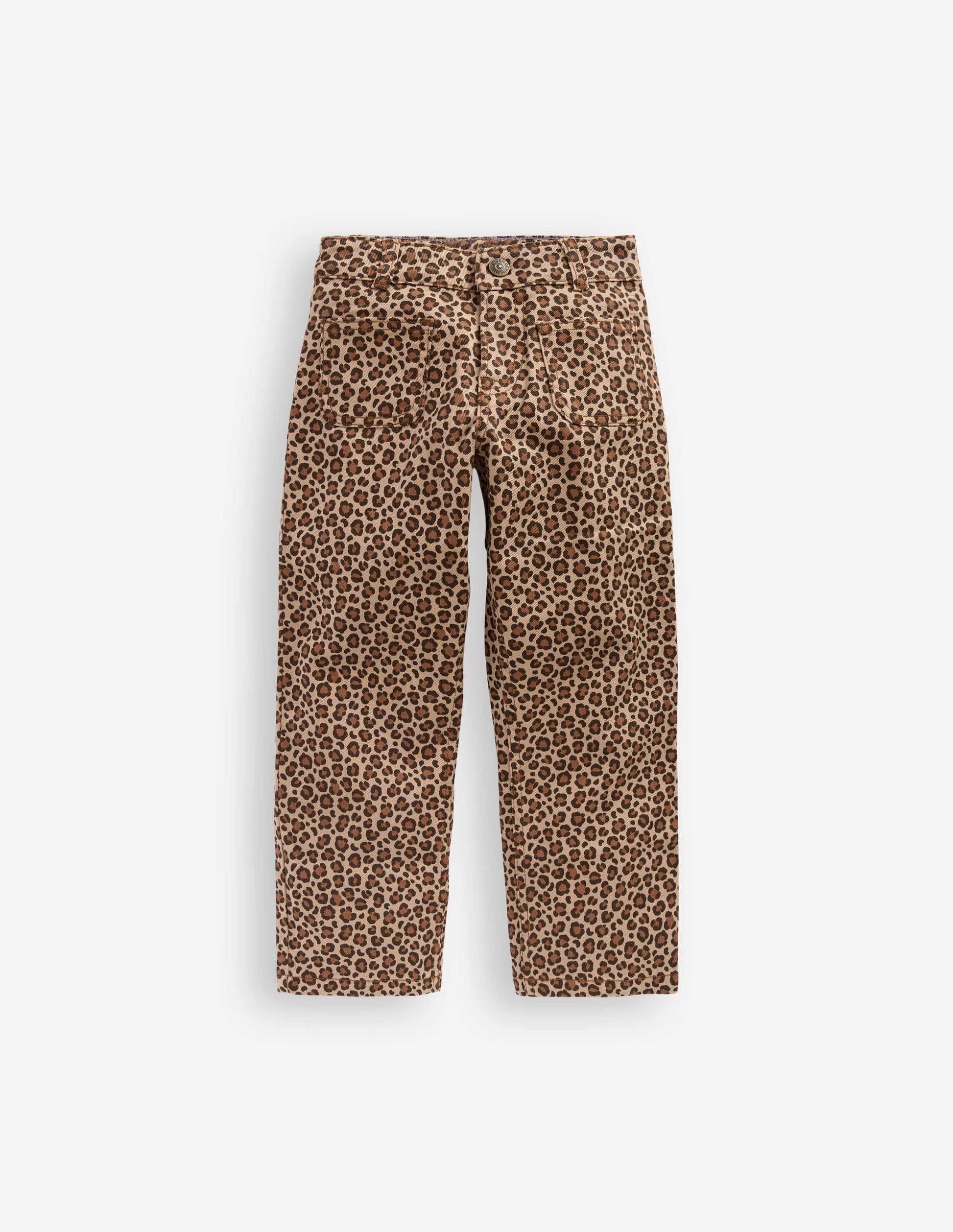 Hose mit aufgesetzten Taschen-Leopardenmuster-1
