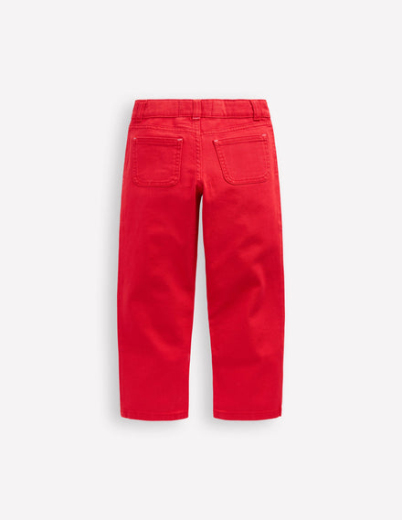 Pantalon à poche plaquée-Rouge coquelicot