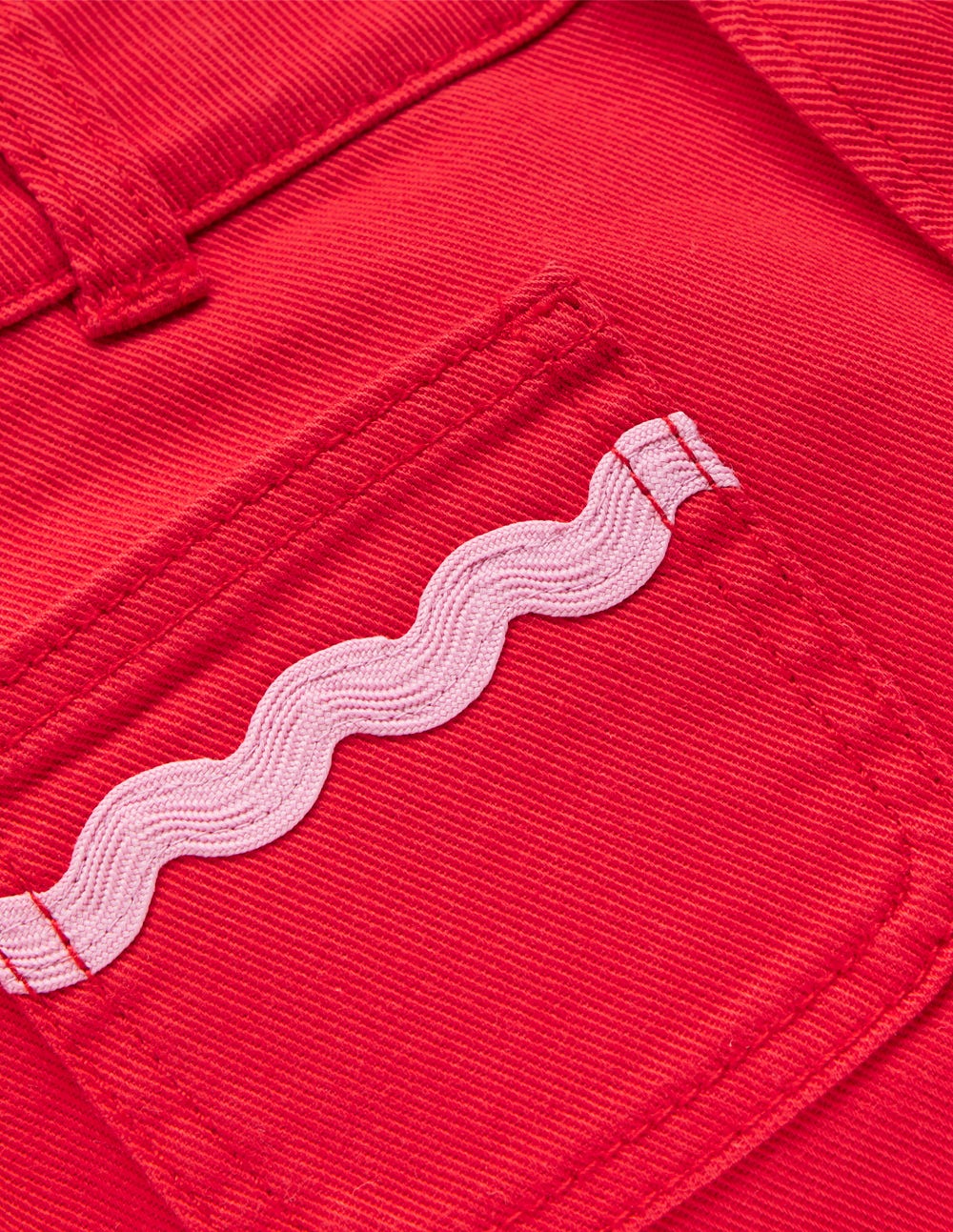Hose mit aufgesetzten Taschen-Mohnblumenrot