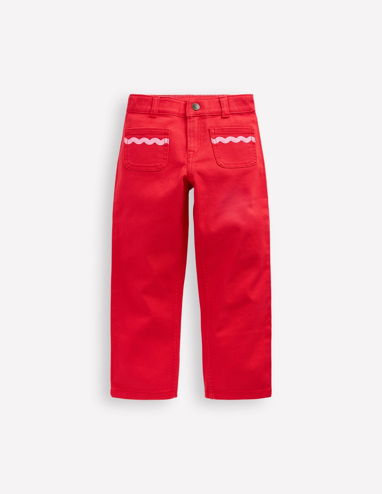 Hose mit aufgesetzten Taschen-Mohnblumenrot