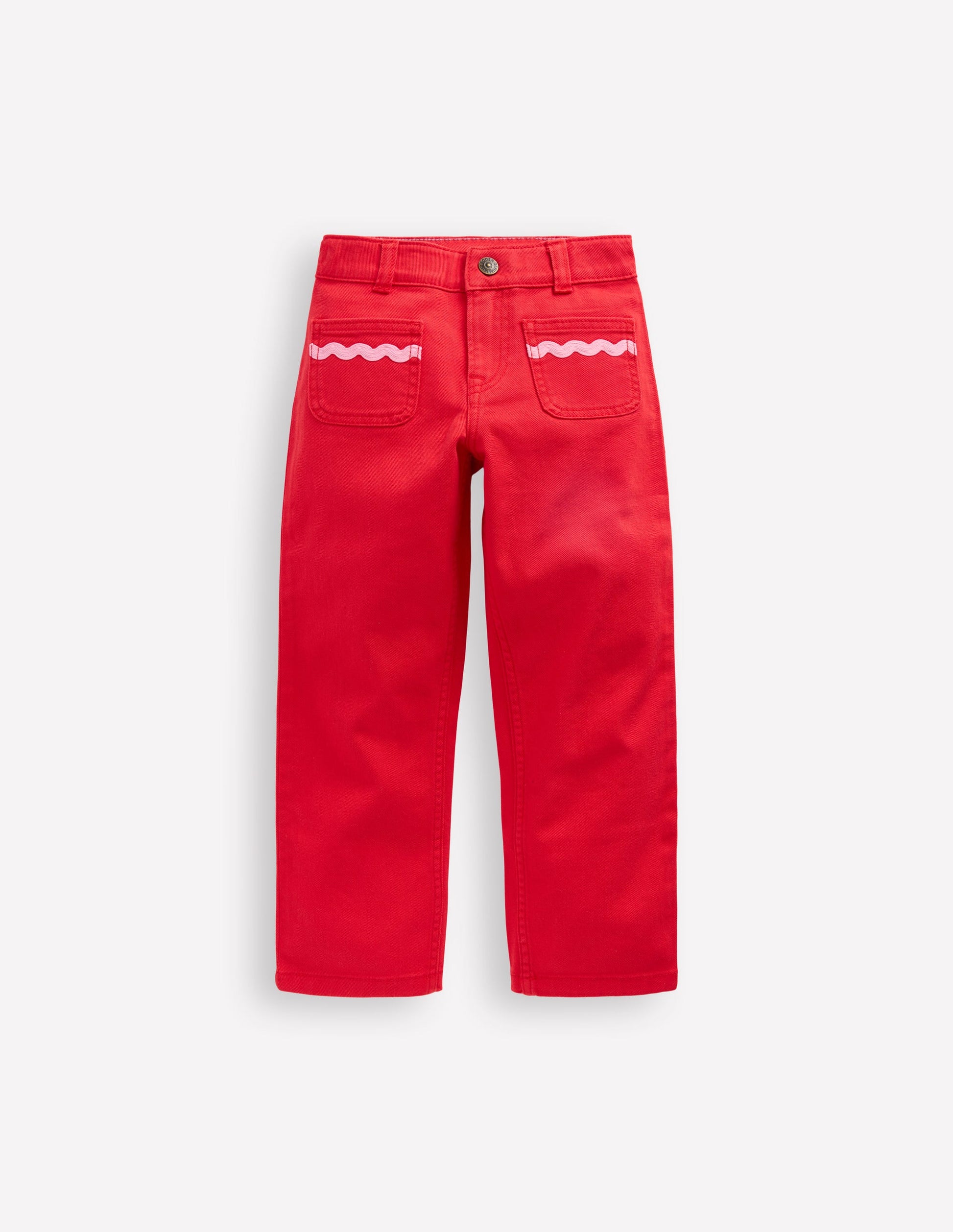 Hose mit aufgesetzten Taschen-Mohnblumenrot-1