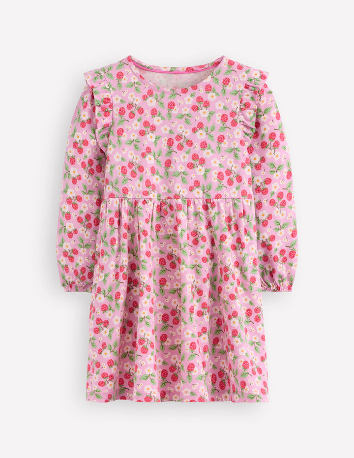 Posie Long Sleeve Jersey Dress-Soft Lavender Vintage Berry