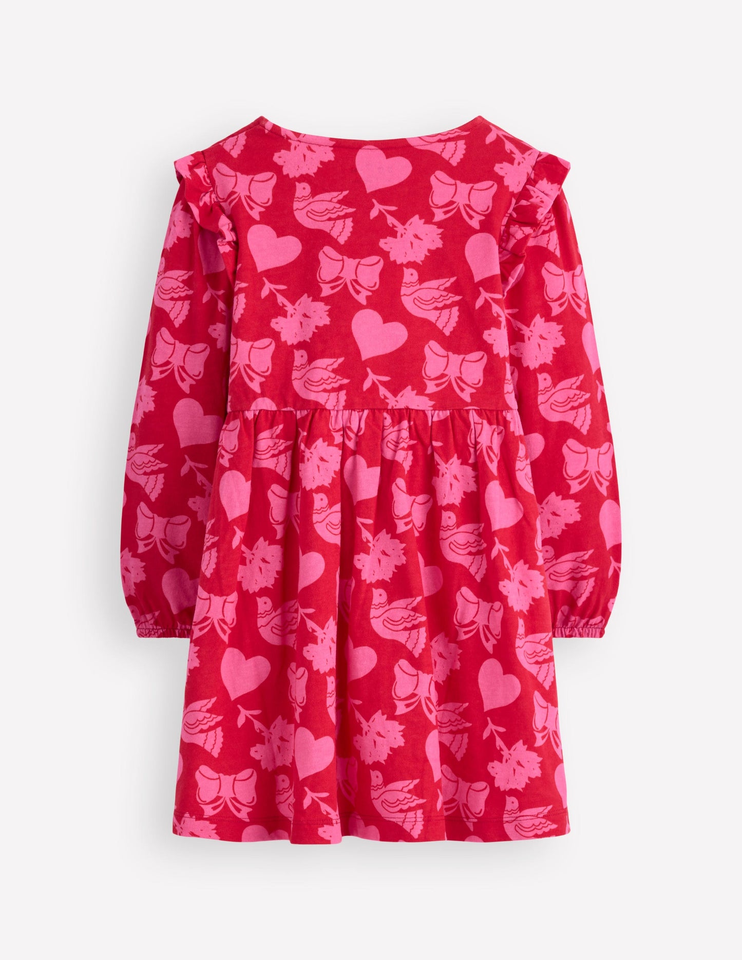 Posie Langärmliges Jerseykleid-Rockabilly-Rot Festtagsstimmung