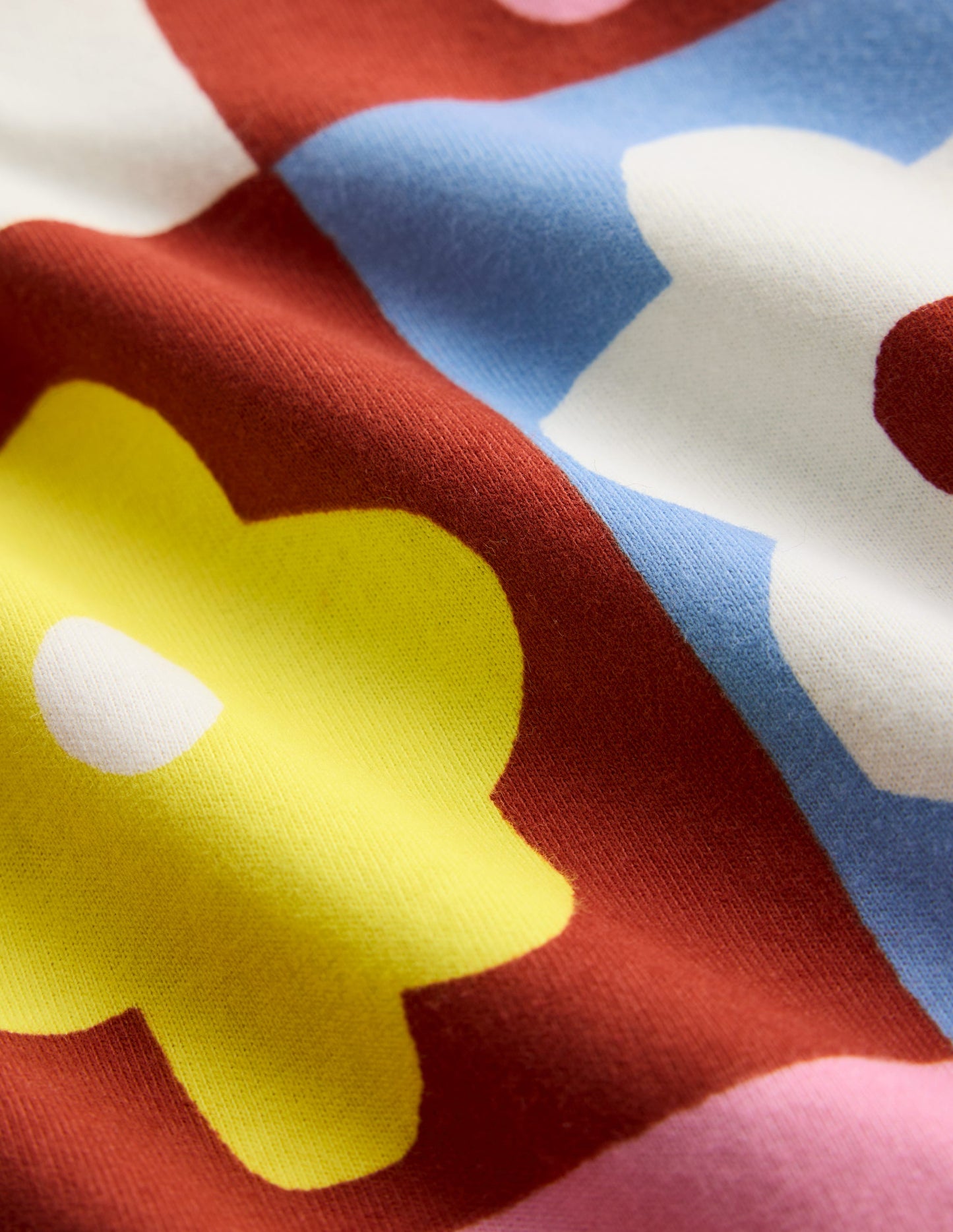 Robe Posie à manches longues en jersey-Carreaux à fleurs multi