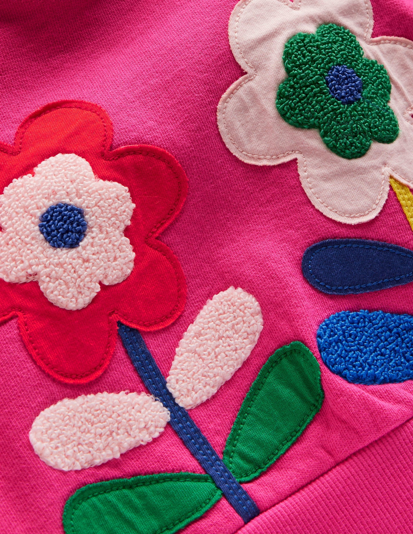Bobbie Sweatshirt mit Applikation-Himbeerrosa Blumen