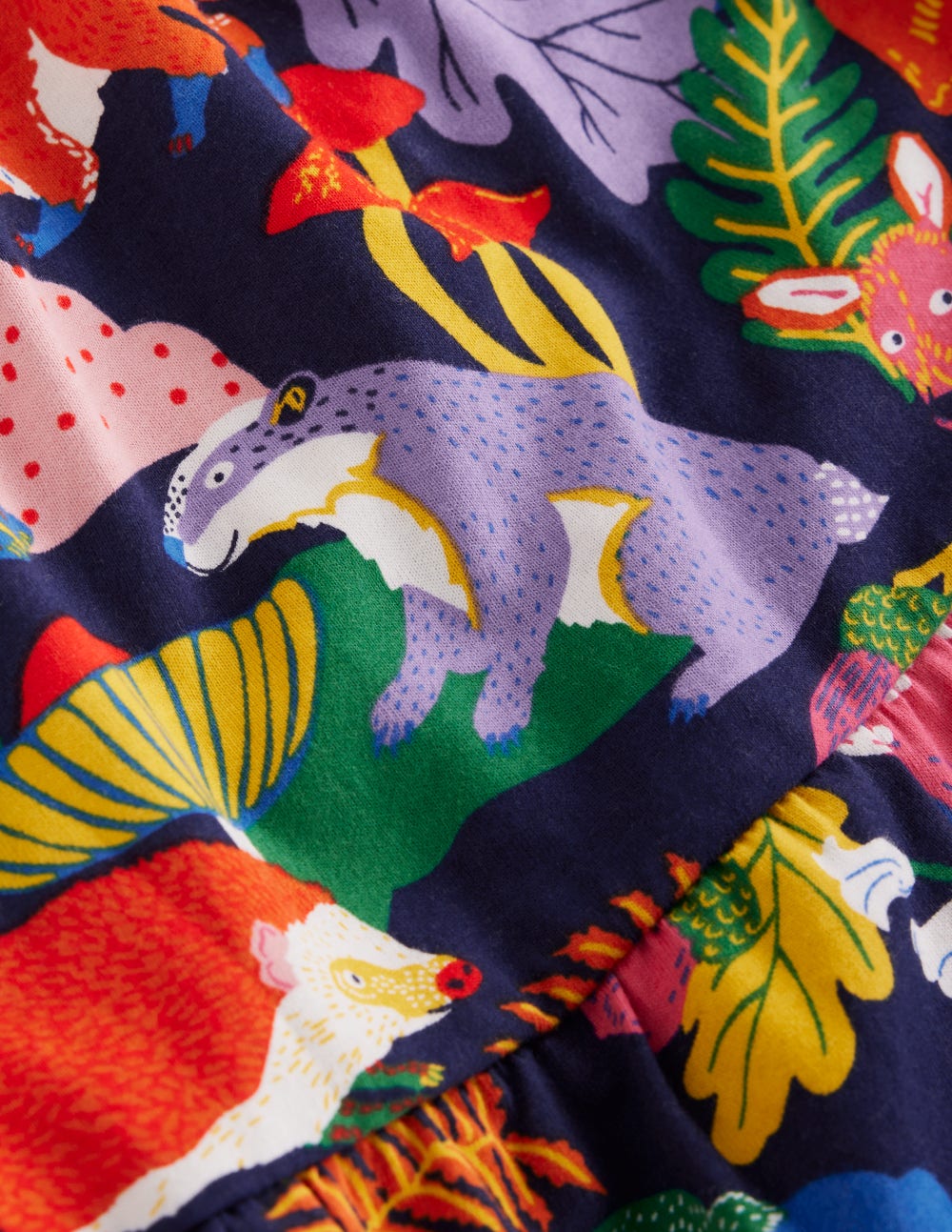 Ariel Langärmliges, schwingendes Kleid-Bunt Regenbogenwald