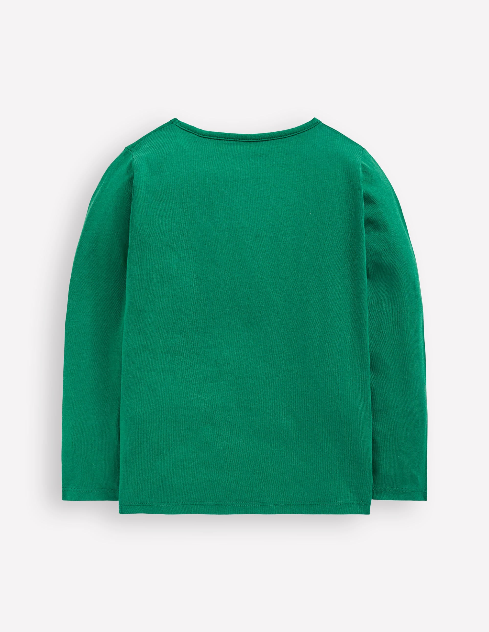 Langarmshirt aus Bouclé-Piniengrün, Rotkehlchen - Image 2