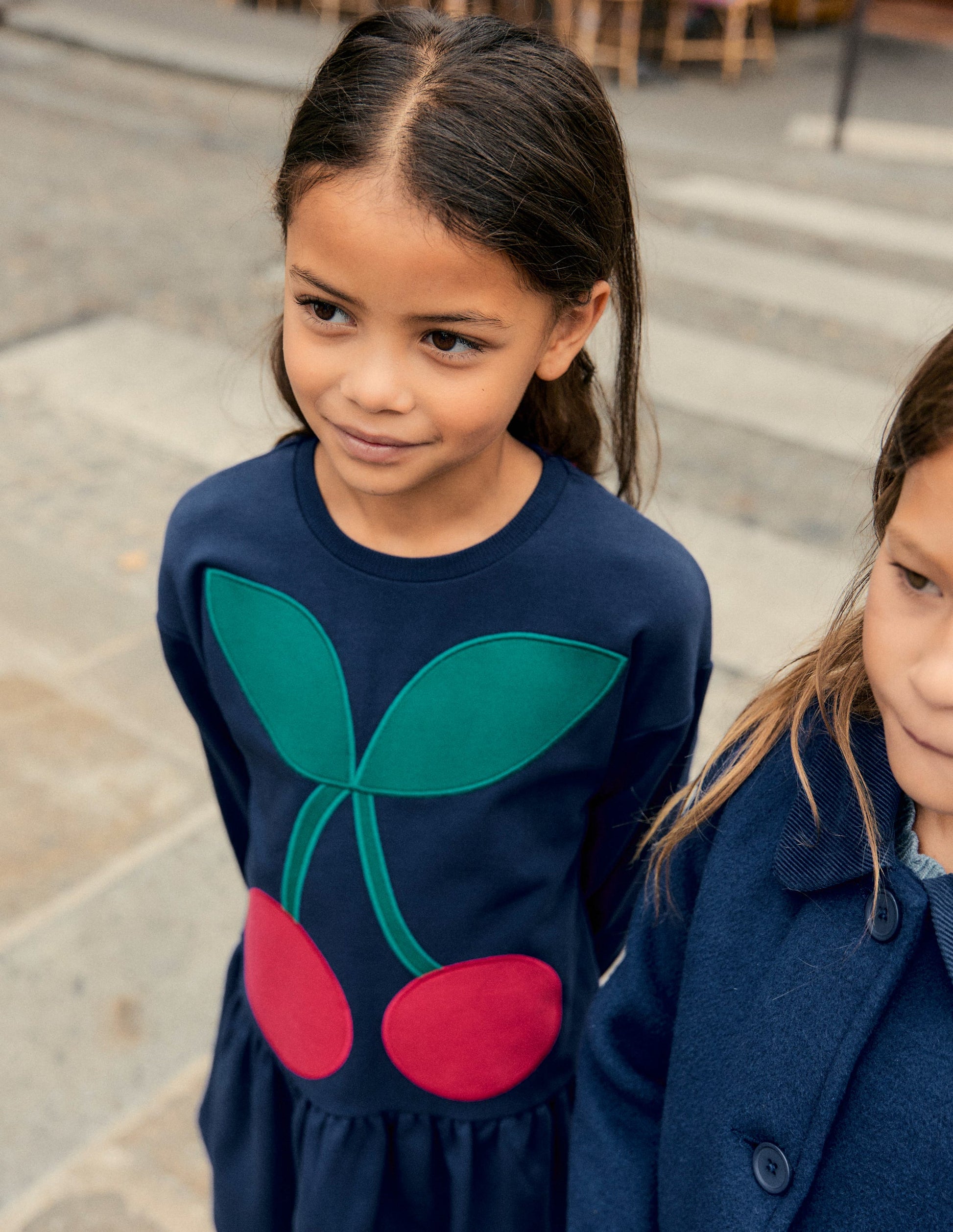 Robe-sweat à logo-Cerise bleu tribord Boden FR