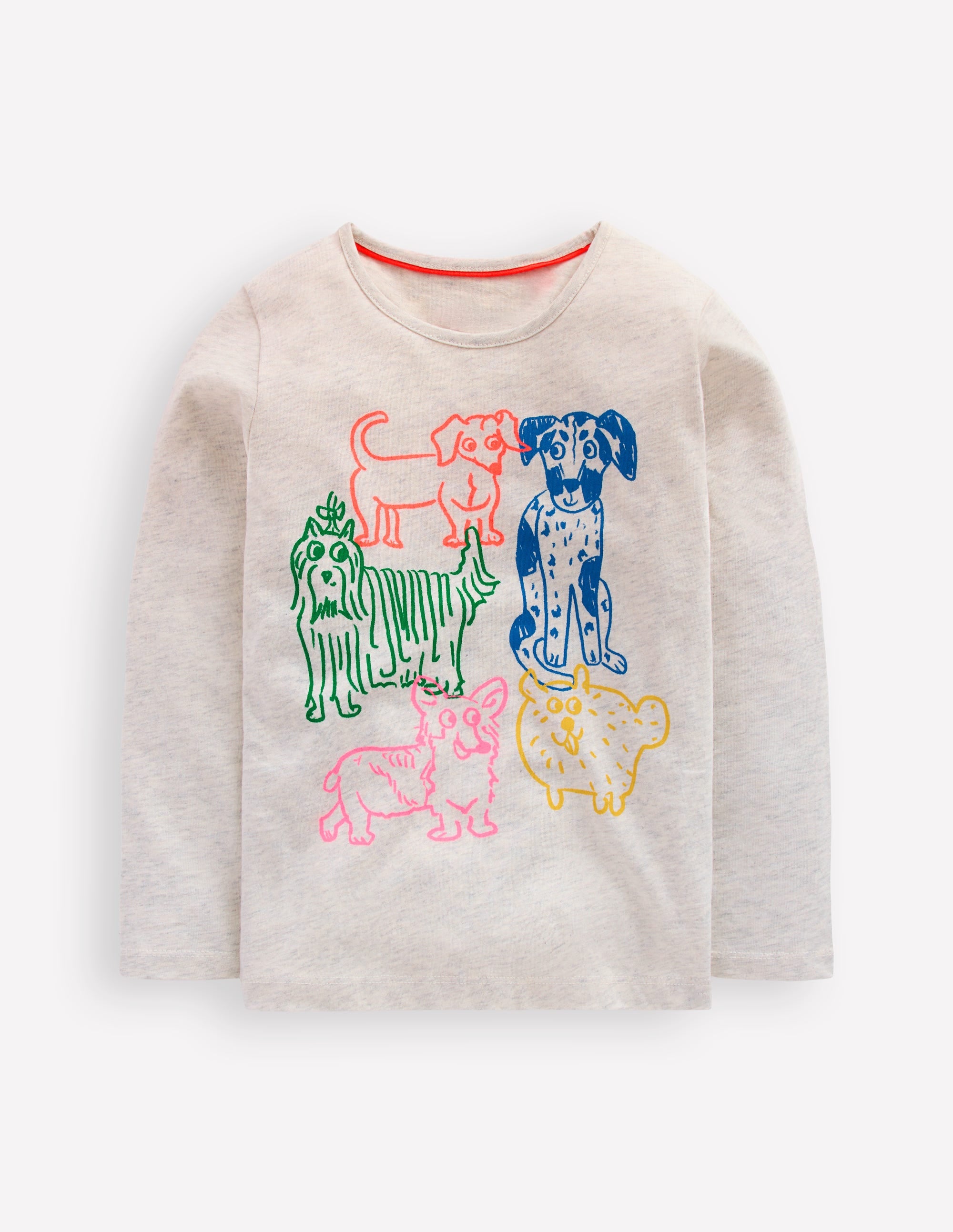 Riso Langarmshirt-Haferbeige Meliert Hunde - Image 1