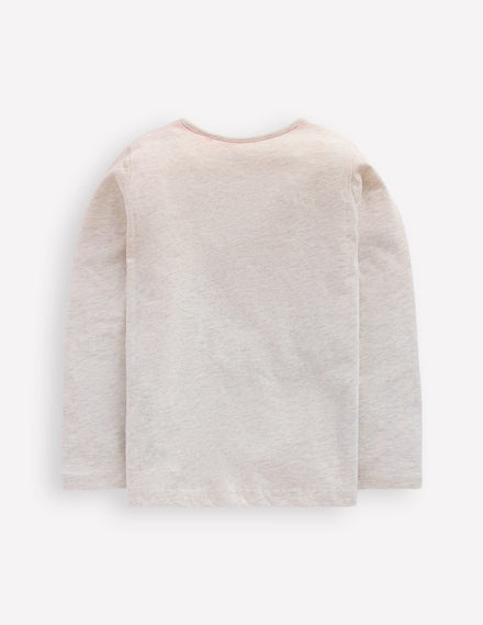 Riso Langarmshirt-Haferbeige Meliert Hunde