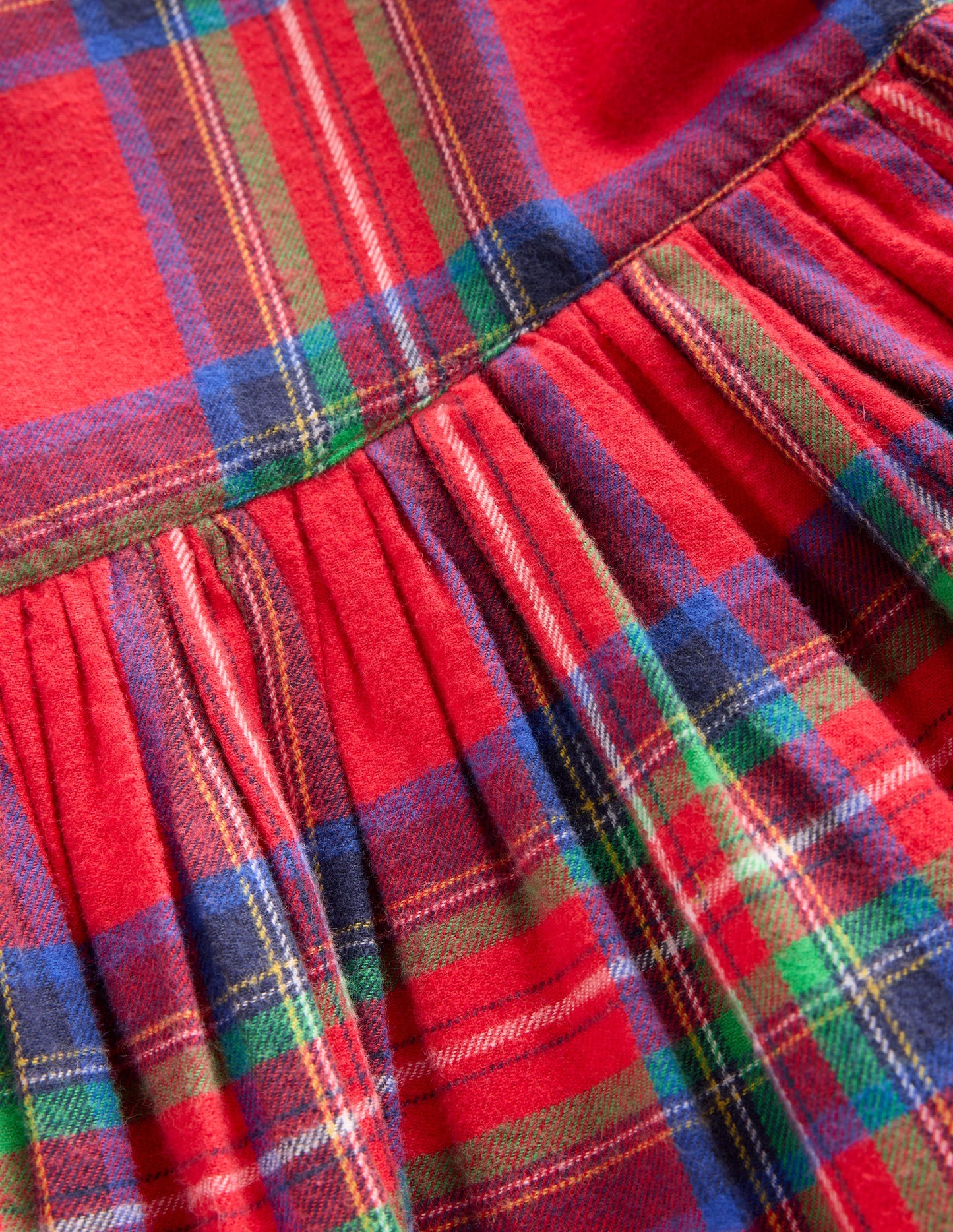 Robe Madeline à manches longues-Carreaux rouges