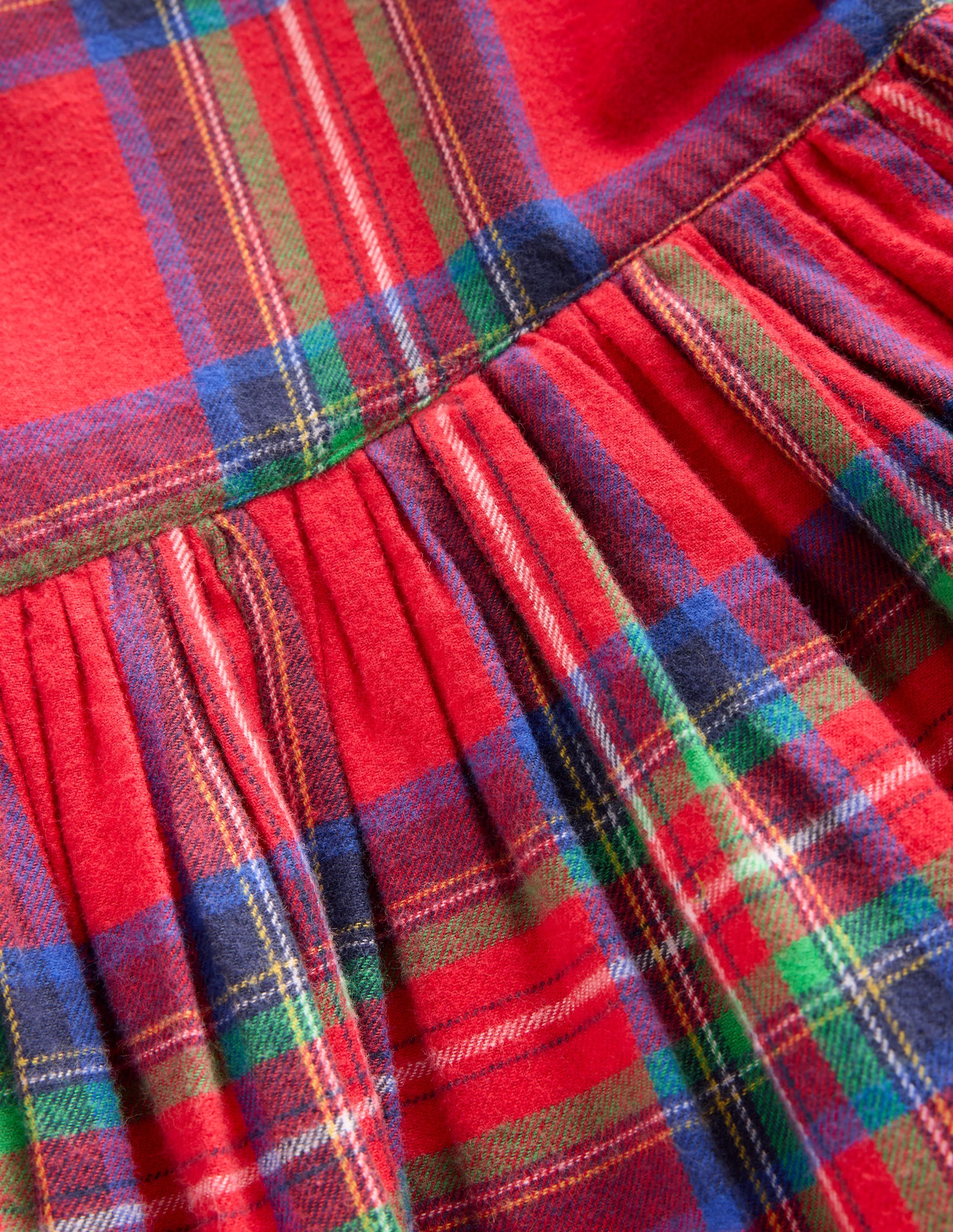 Madeline Langärmliges Kleid-Rot Kariert - Image 3