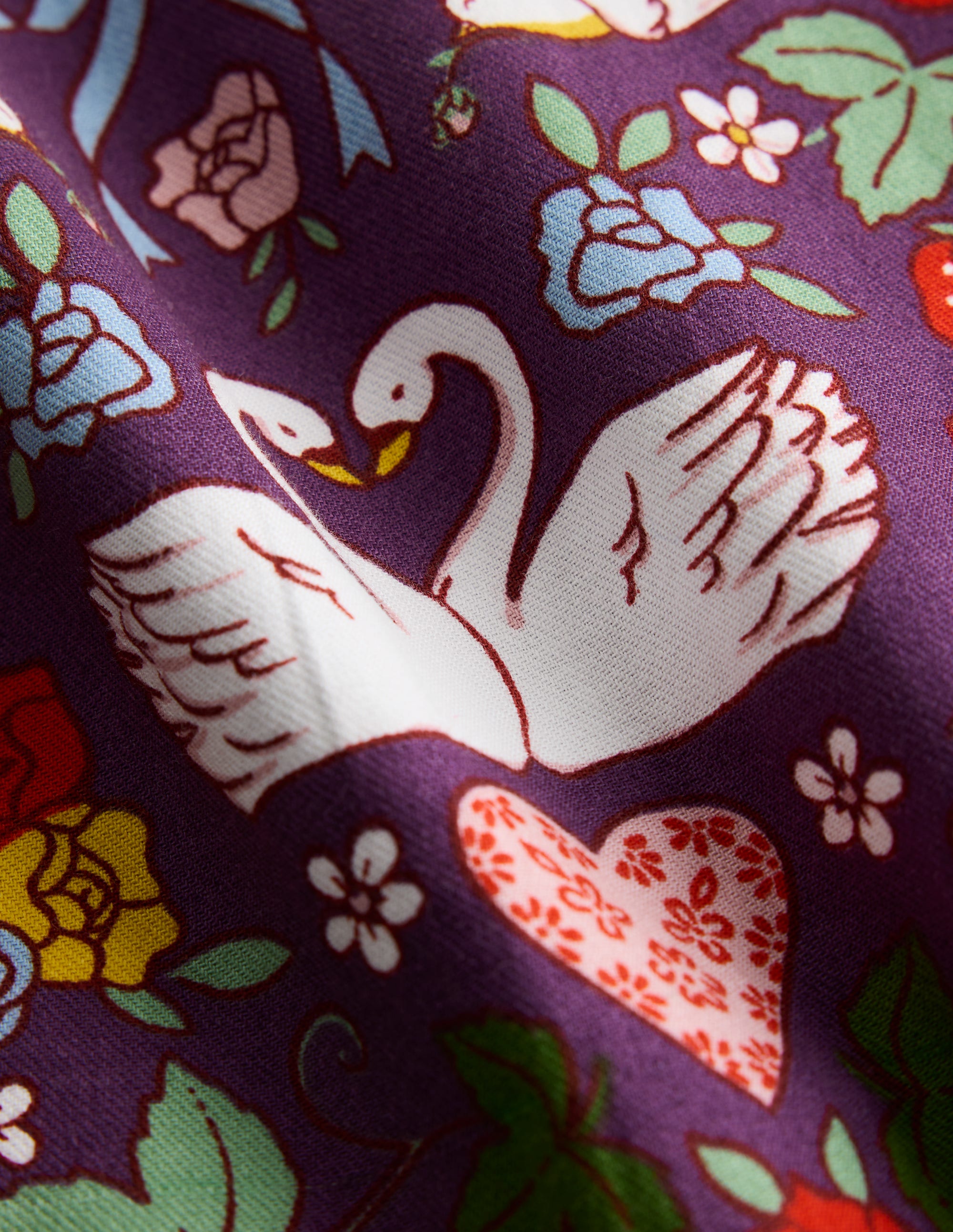 Madeline Long Sleeve Dress-Mystic Purple Lovebirds - Image 3