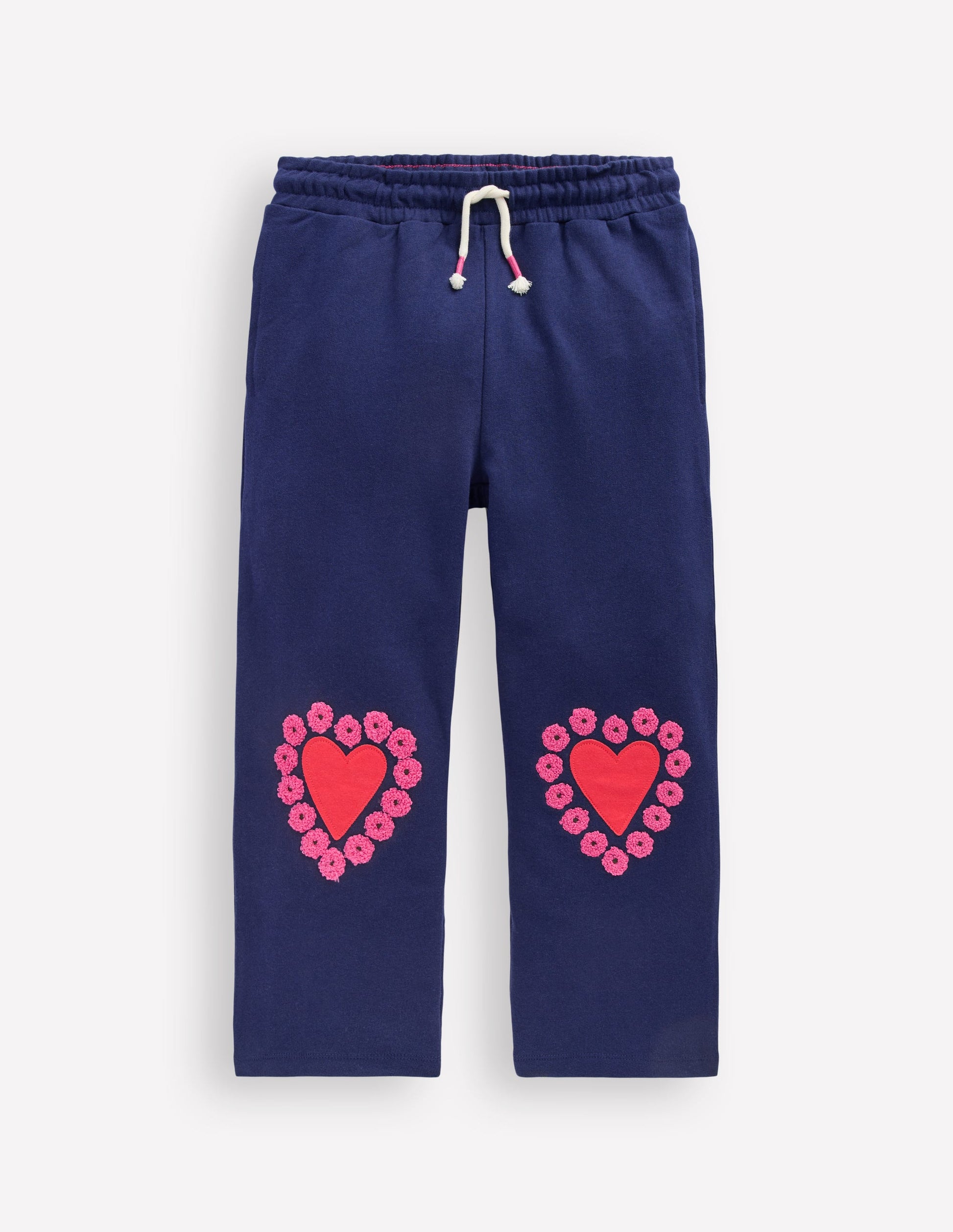 Bobbie Jogginghose mit Applikationen-Schuluniform-Marineblau Herzen-1
