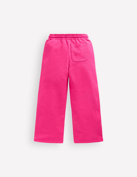 Bobbie Jogginghose mit Applikationen-Himbeerrosa Blumen