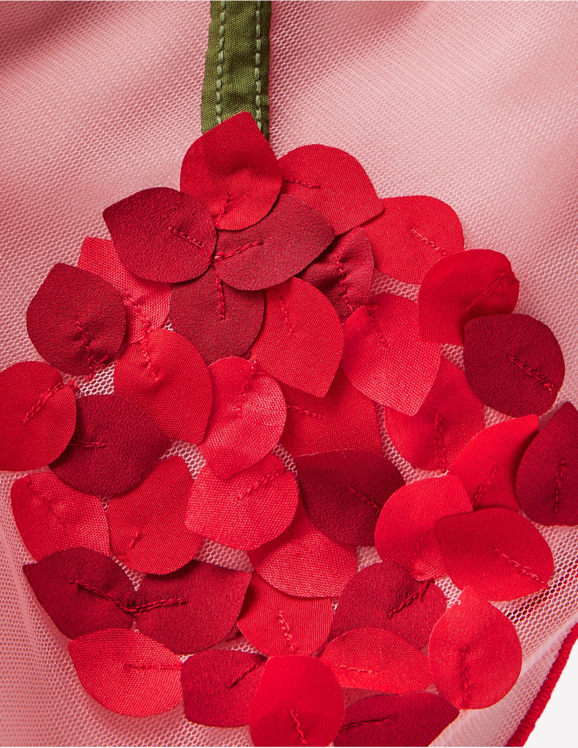 Appliqué Tulle Skirt-Vintage Pink Cherries-4