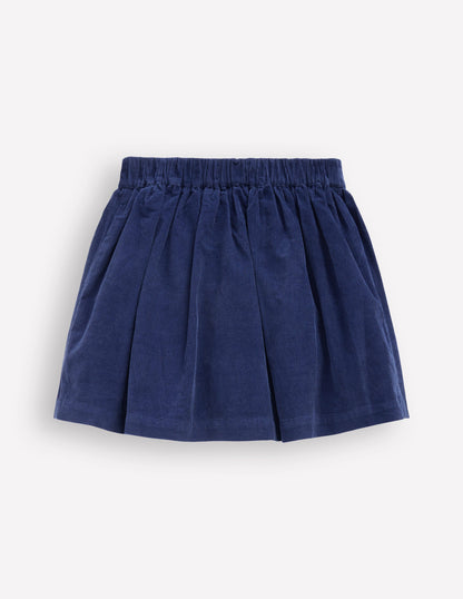 Minirock mit Knopfleiste-Schuluniform-Navy, Blumen-2