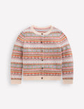 Edie Fair-Isle-Strickjacke-Sanftes Bunt