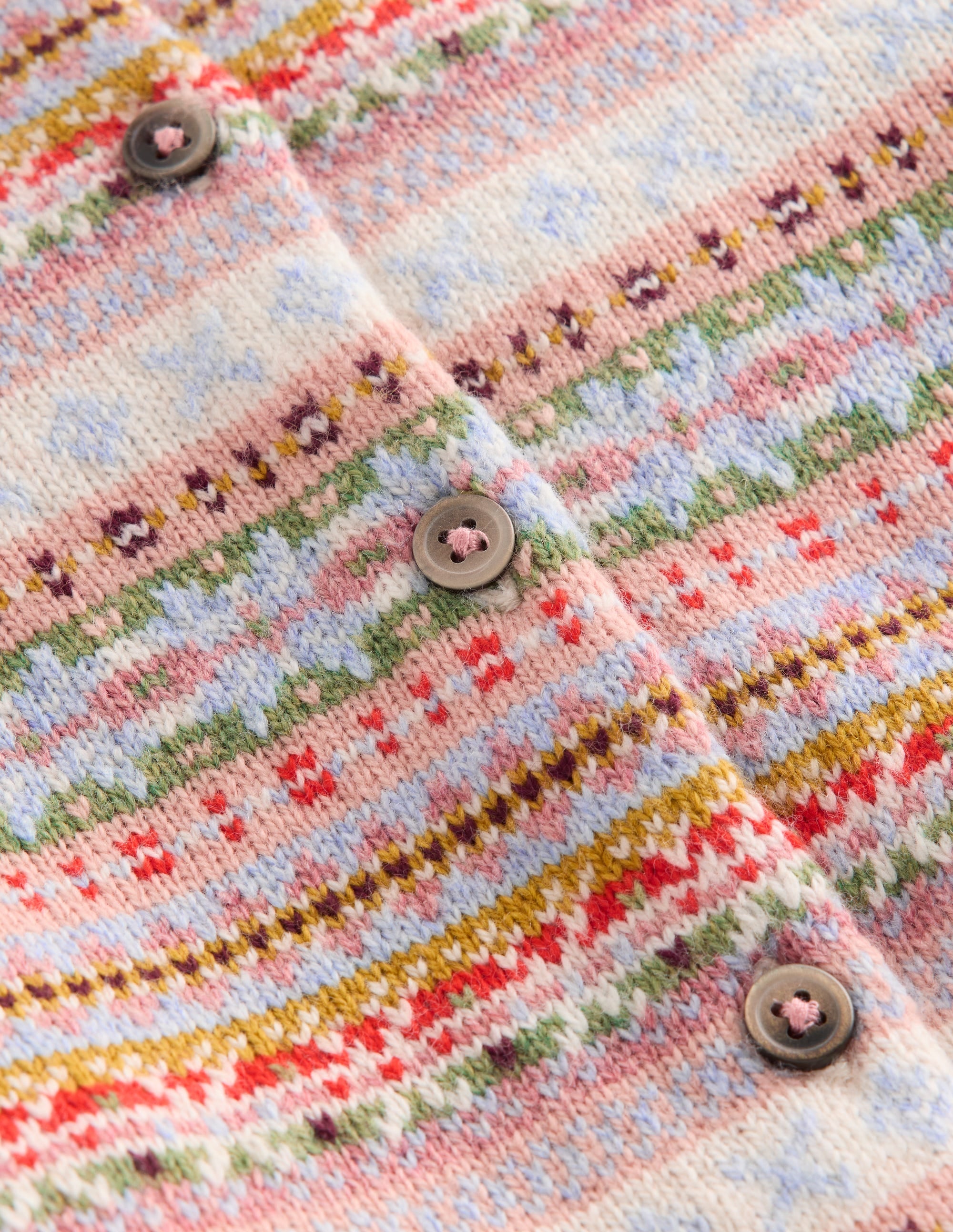 Edie Fair-Isle-Strickjacke-Sanftes Bunt - Image 3