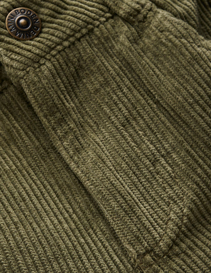 Hose mit weitem Bein-Waldgrün-4