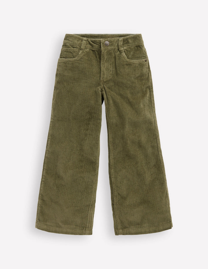 Pantalon large-Vert des bois