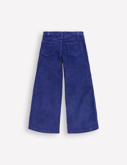 Hose mit weitem Bein-Saphirblau