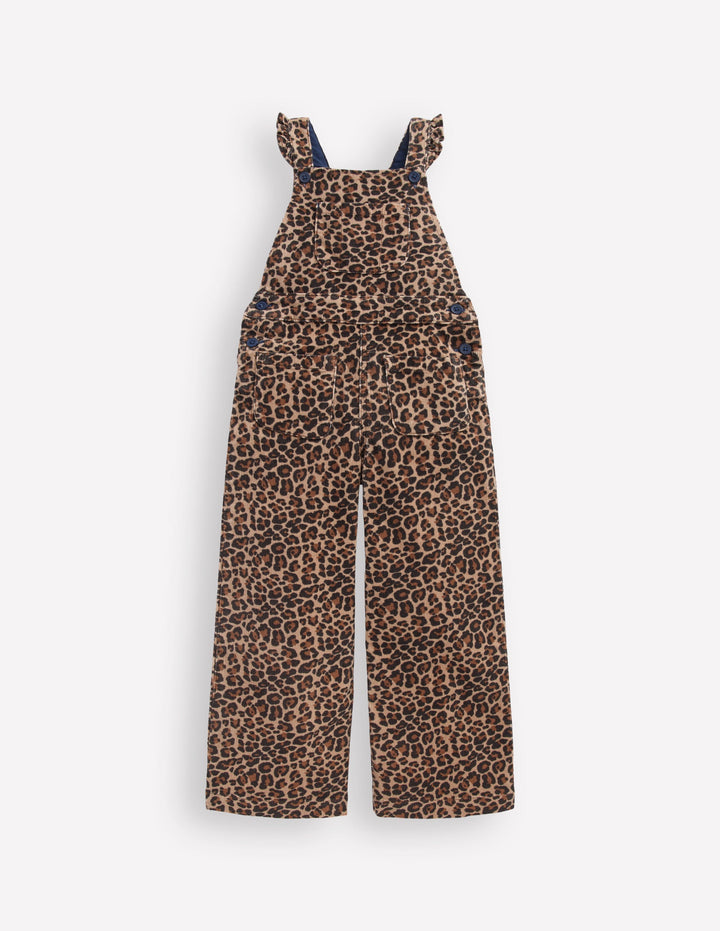 Frill Dungarees-Leopard