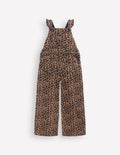Latzhose mit Rüschen-Mohair, Leopardenmuster