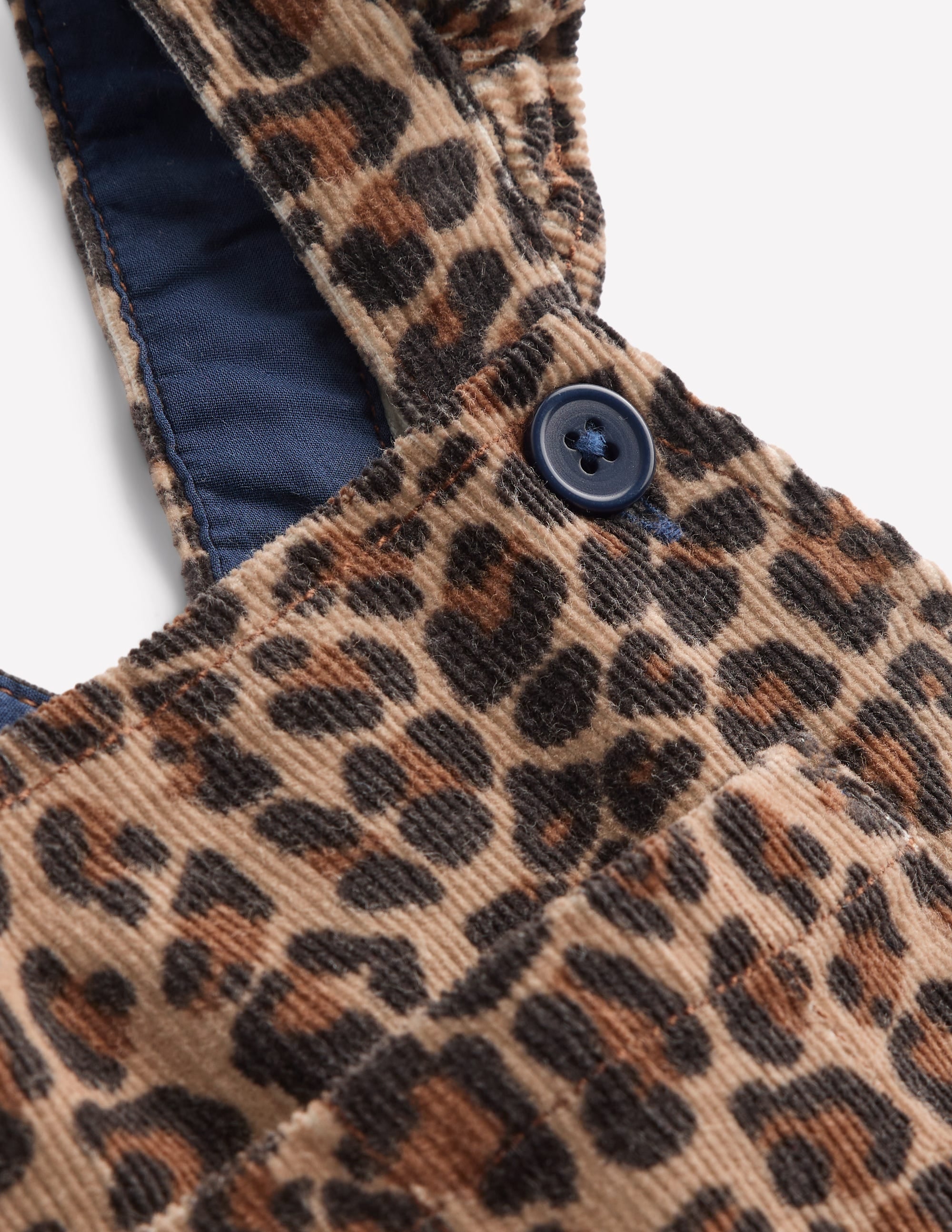 Latzhose mit Rüschen-Mohair, Leopardenmuster - Image 3